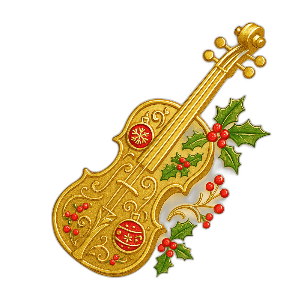 Christmas Gold Violin